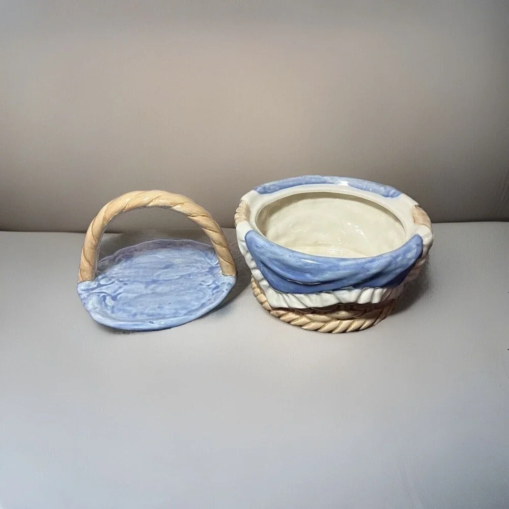 Farmhouse‎ Decor Picnic Basket Ceramic